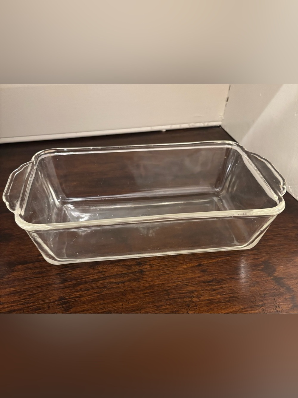 Vintage Fire King Clear Glass 1 Qt Loaf Pan/Baking Dish #409